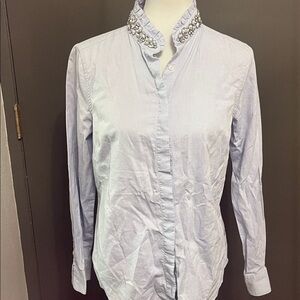 Elle bedazzled long sleeve blouse